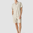 Tech Linen Bowling Short Sleeve Shirt Sandshell