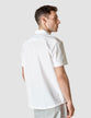 Tech Linen Bowling Short Sleeve Shirt Pure White