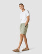 Tech Linen Elastic Shorts Neutral Green