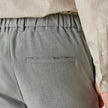 Tech Linen Elastic Pants Charcoal