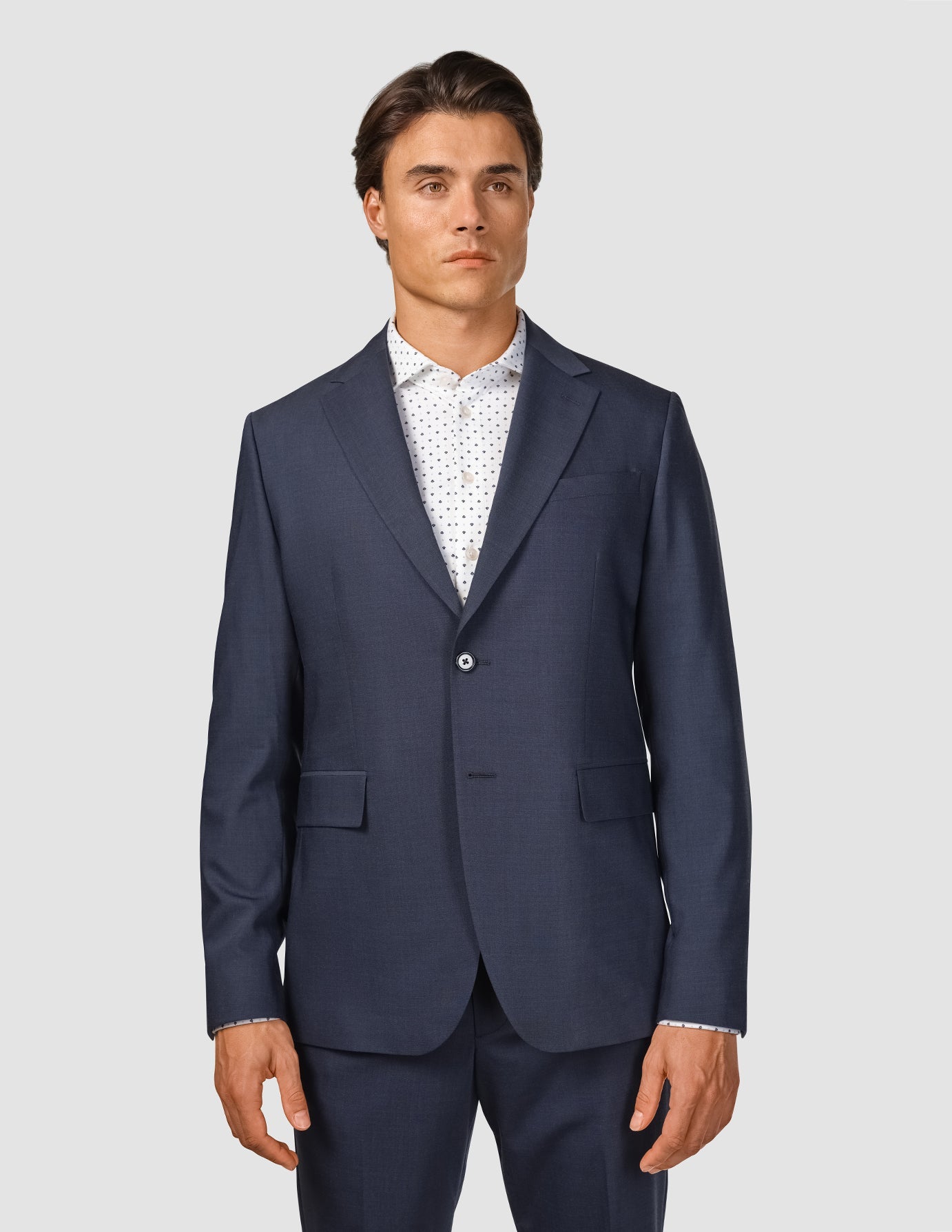 Tech Wool Blazer Navy Slim