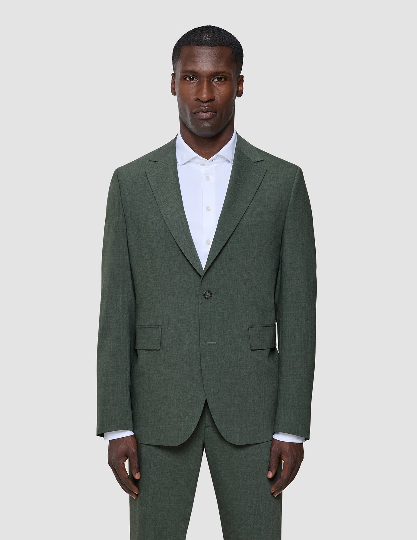 Tech Wool Blazer Green Night Slim