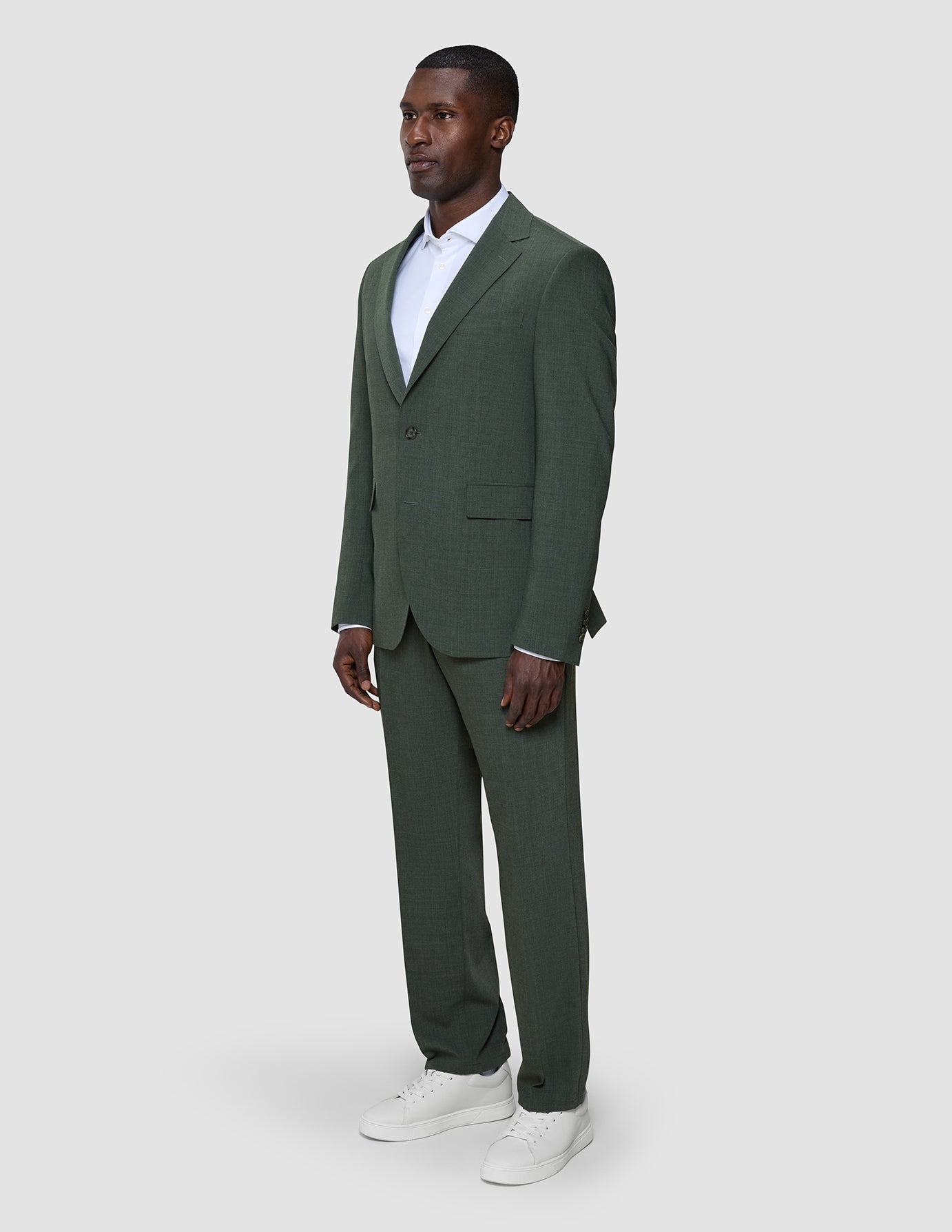 Tech Wool Blazer Green Night Slim