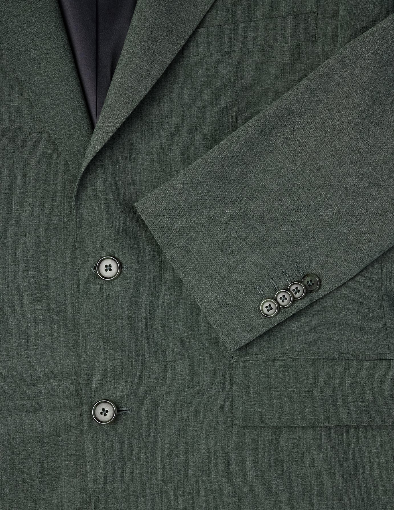 Tech Wool Blazer Green Night Slim