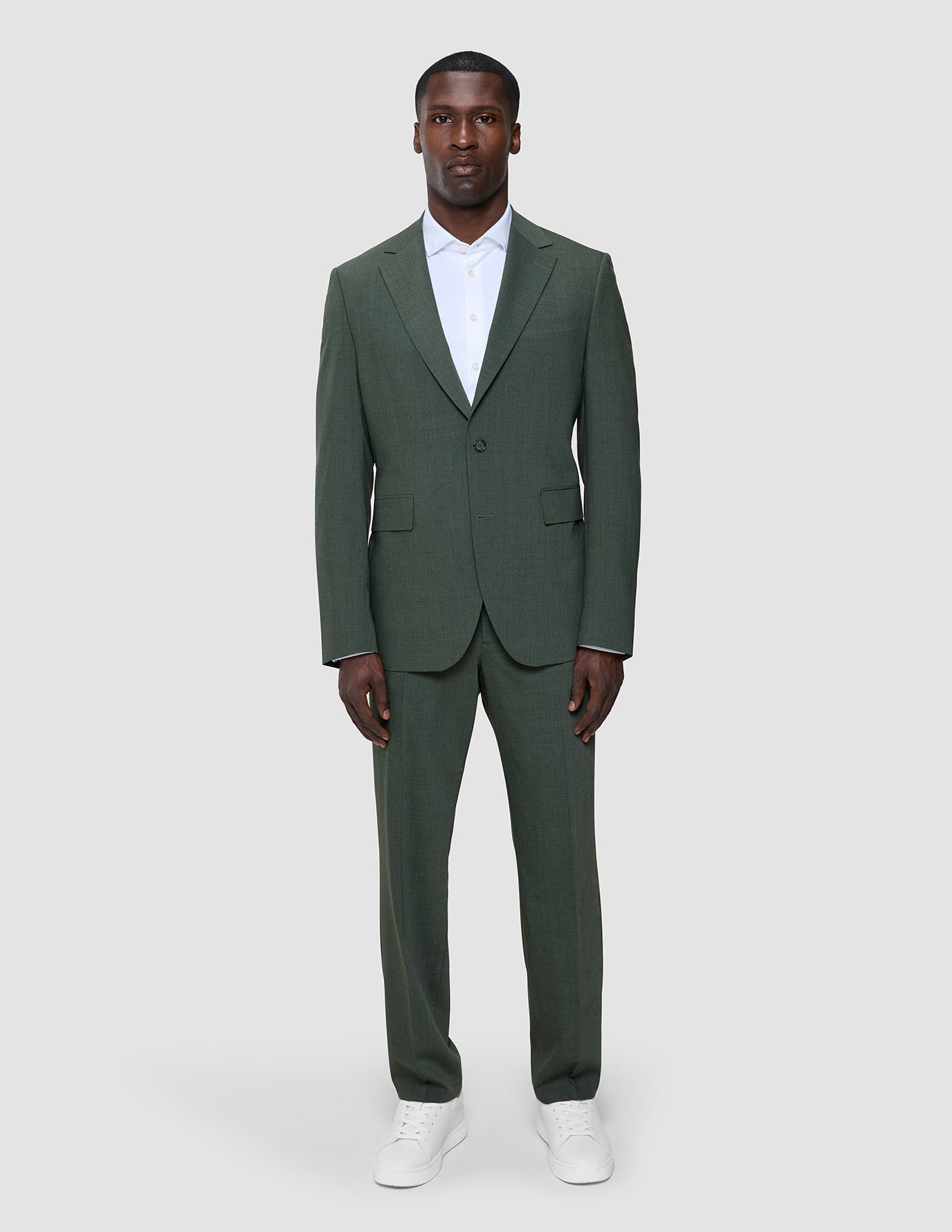 Tech Wool Suit Pants Regular Green Night