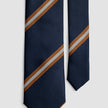 Tie Navy / Orange Stripe