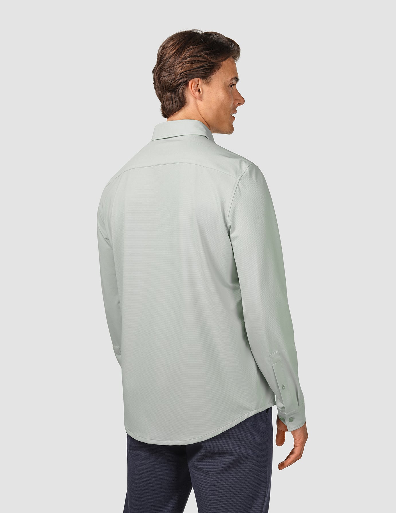Travel Shirt Mint Grey Regular