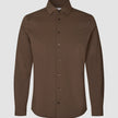Travel Shirt Saddle Brown Slim