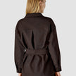 Belted Overshirt Dark Chocolate