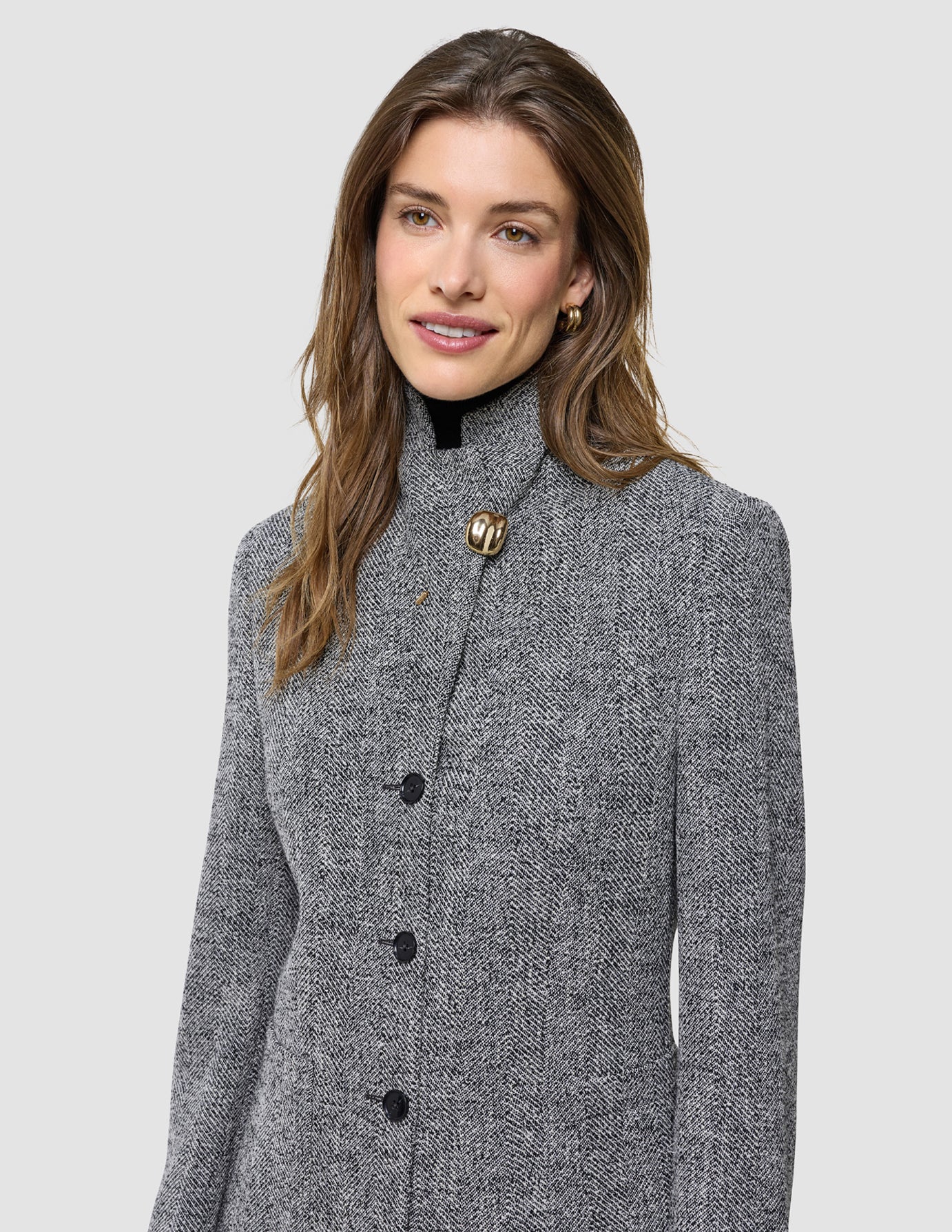 Women Ashryn Blazer Domino Herringbone