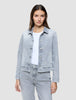 Women's Classic Denim Jacket Light Grey Washed