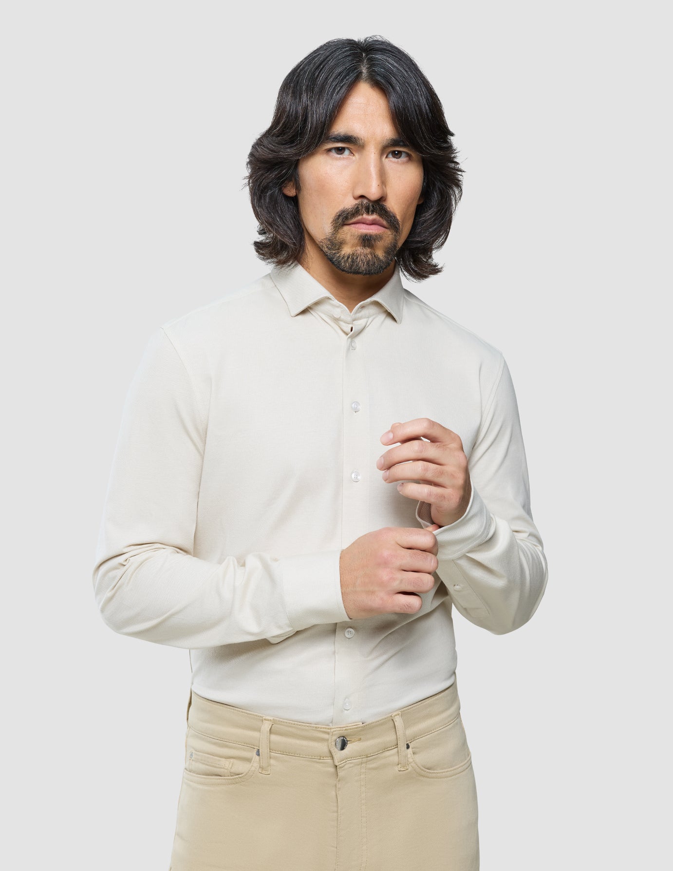 Classic Shirt Beige Twill Regular