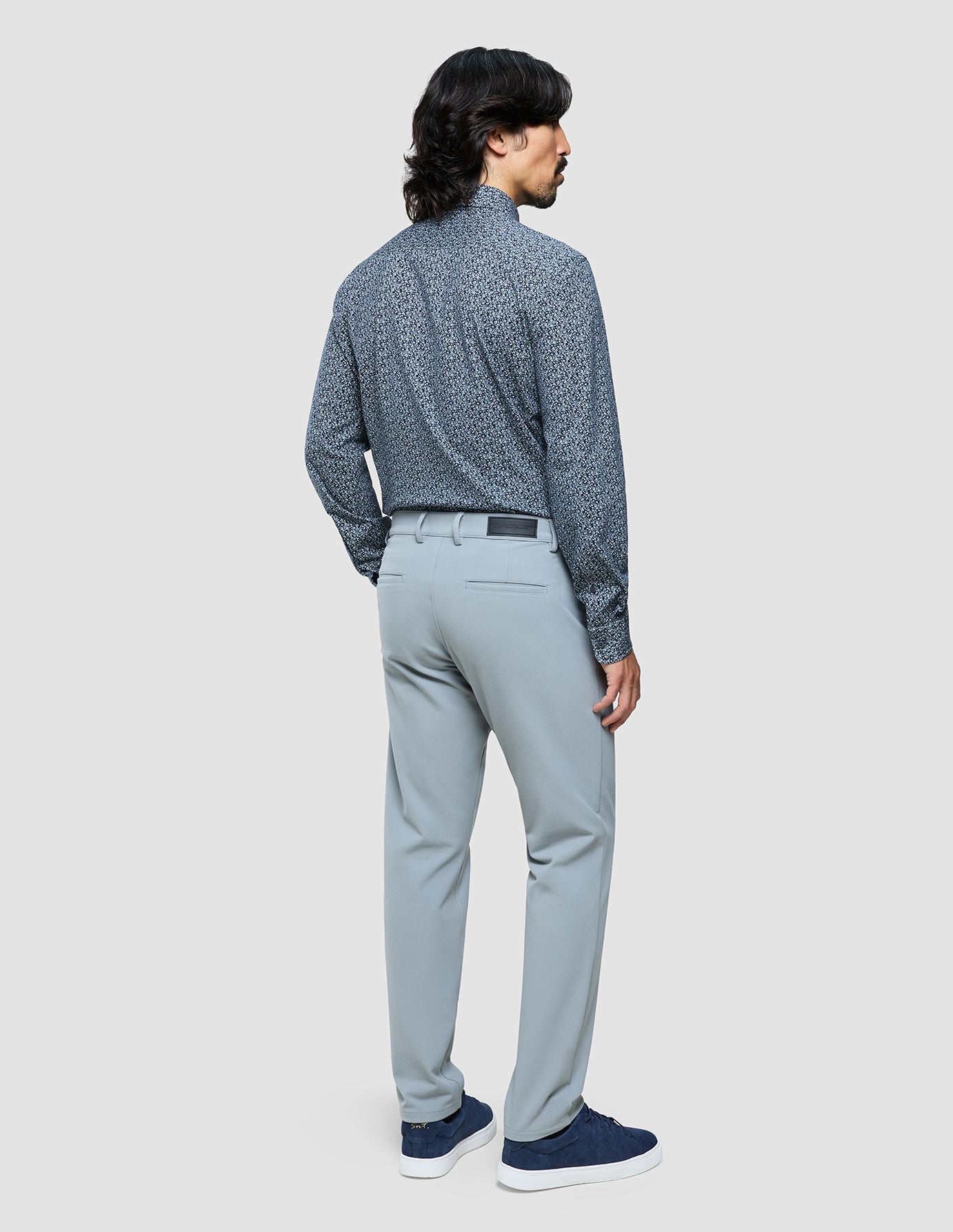 Classic Shirt Floral Allover Navy Slim