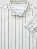 Classic Shirt Sand Herringbone Stripes Slim