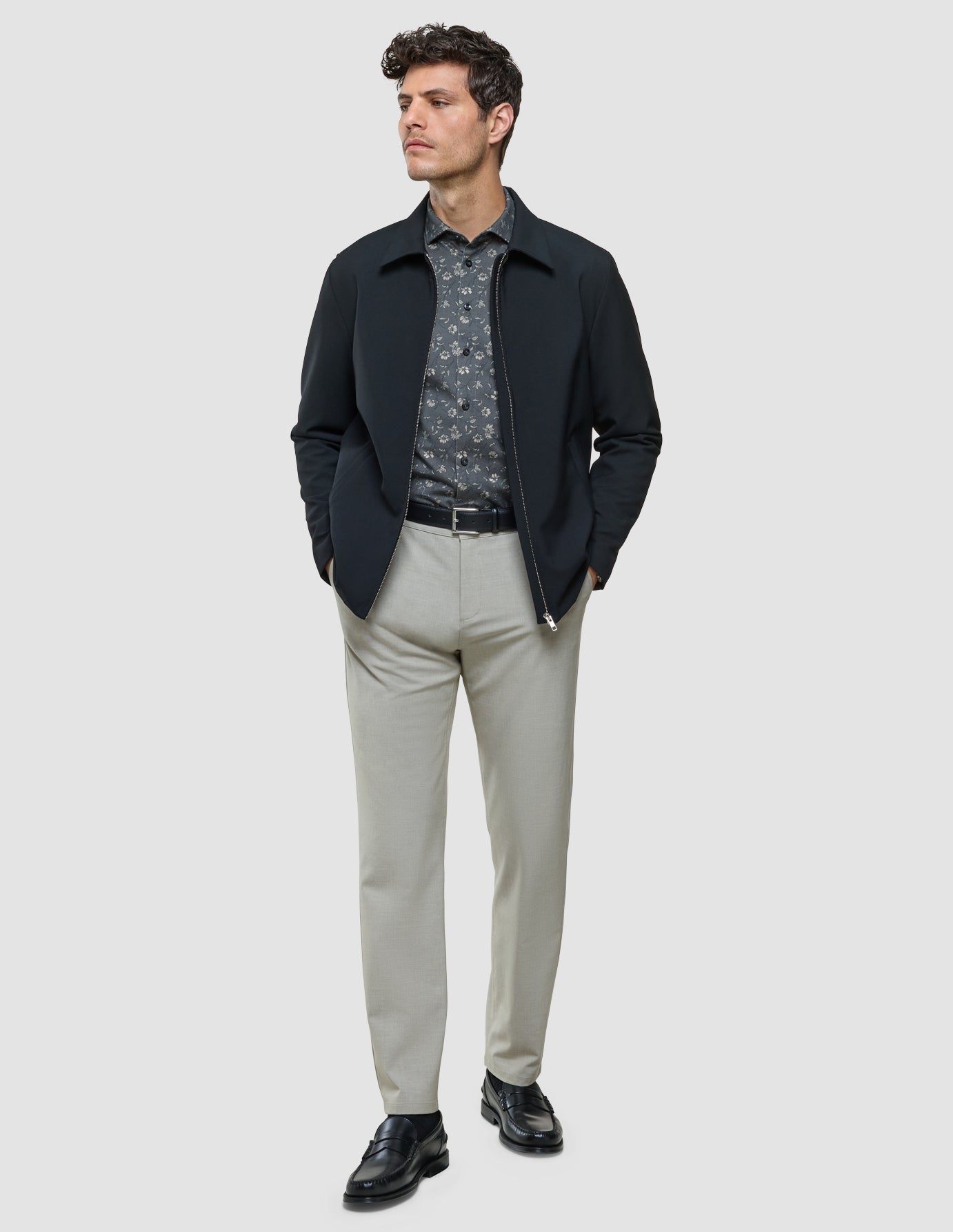 Classic Shirt Grey Floral Regular