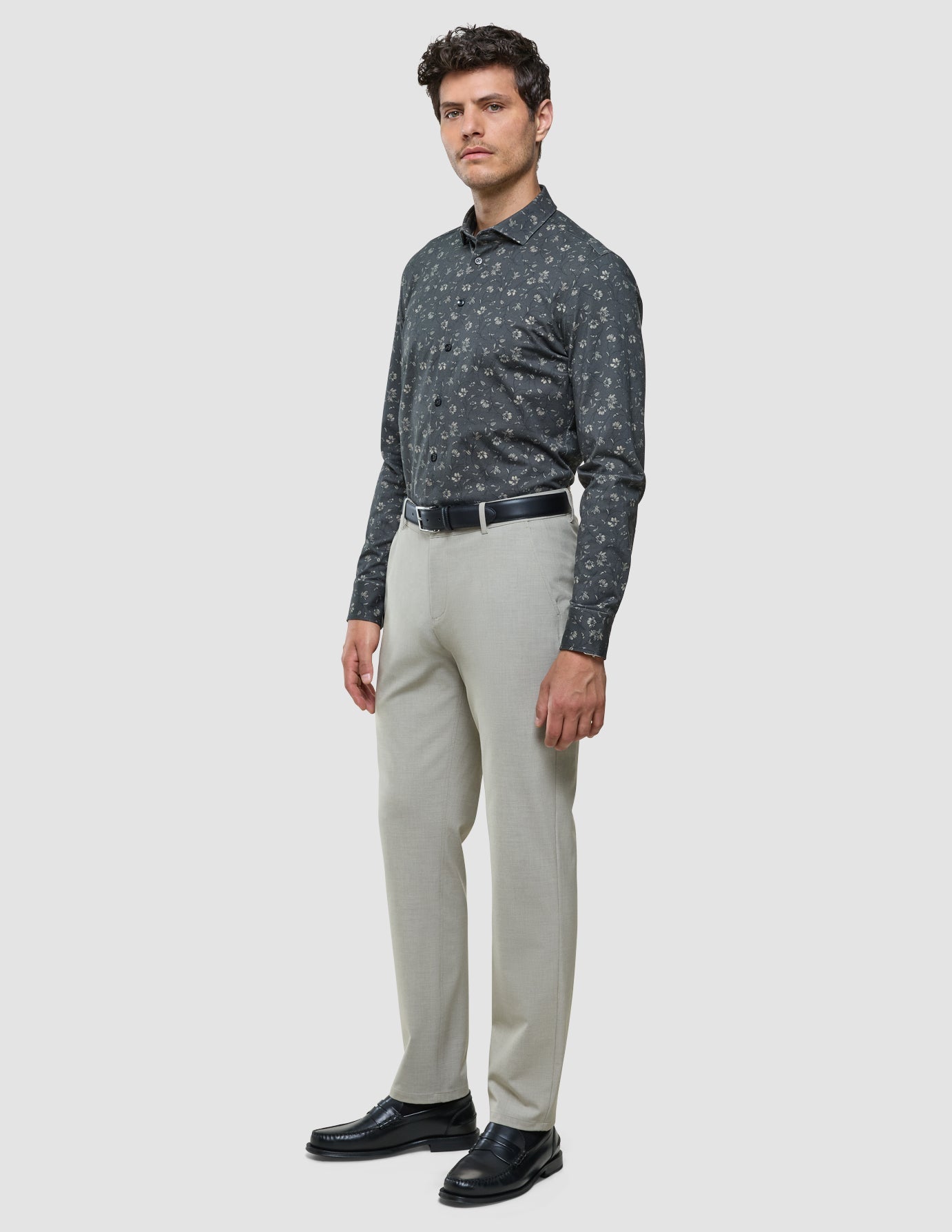 Classic Shirt Grey Floral Regular