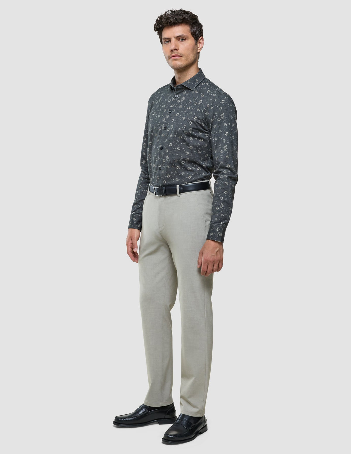 Classic Shirt Grey Floral Regular