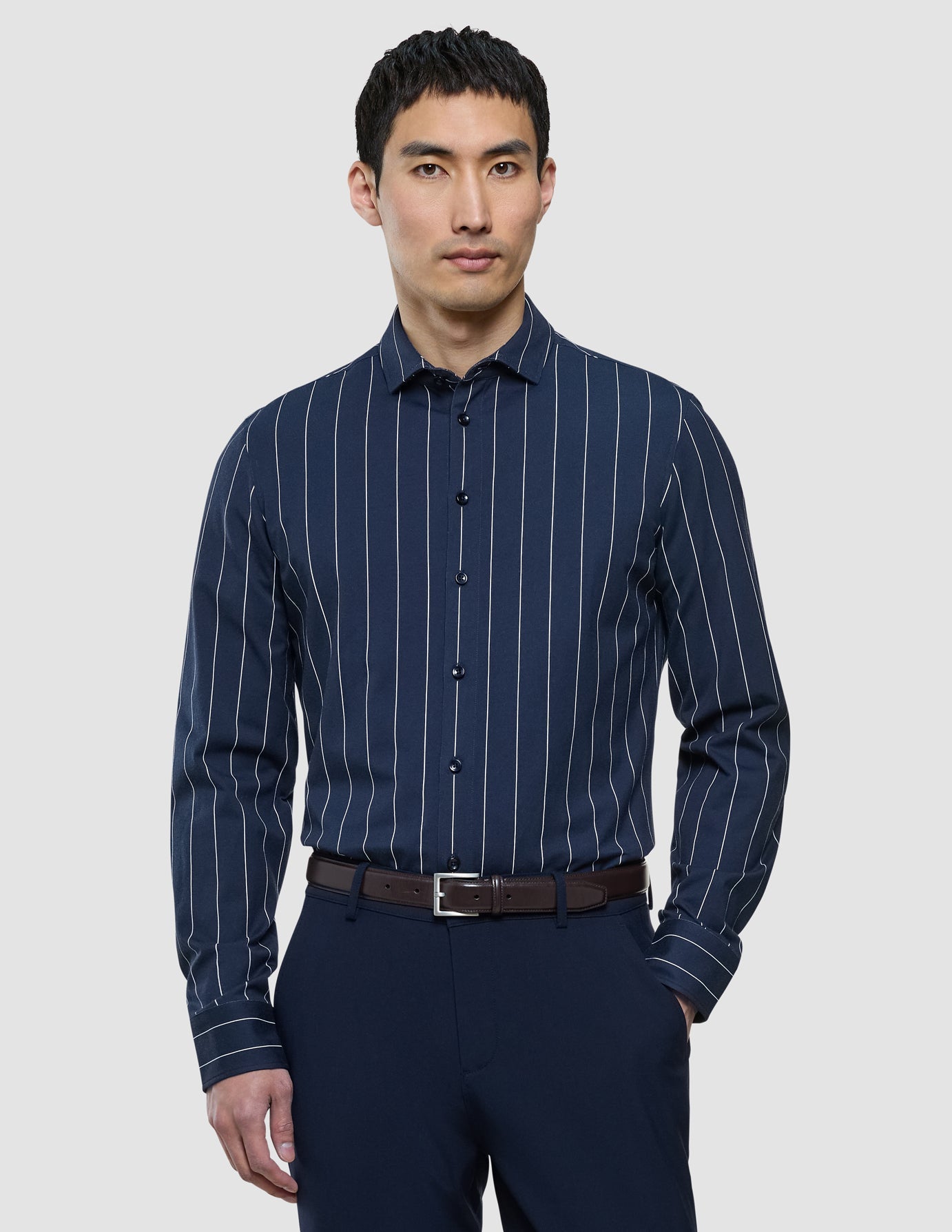 Classic Shirt Midnight Pinstripes Slim