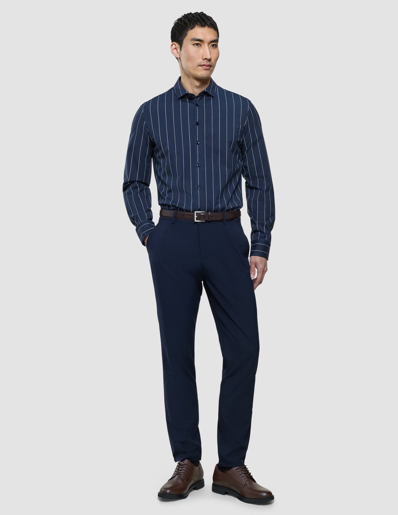 Classic Shirt Midnight Pinstripes Regular