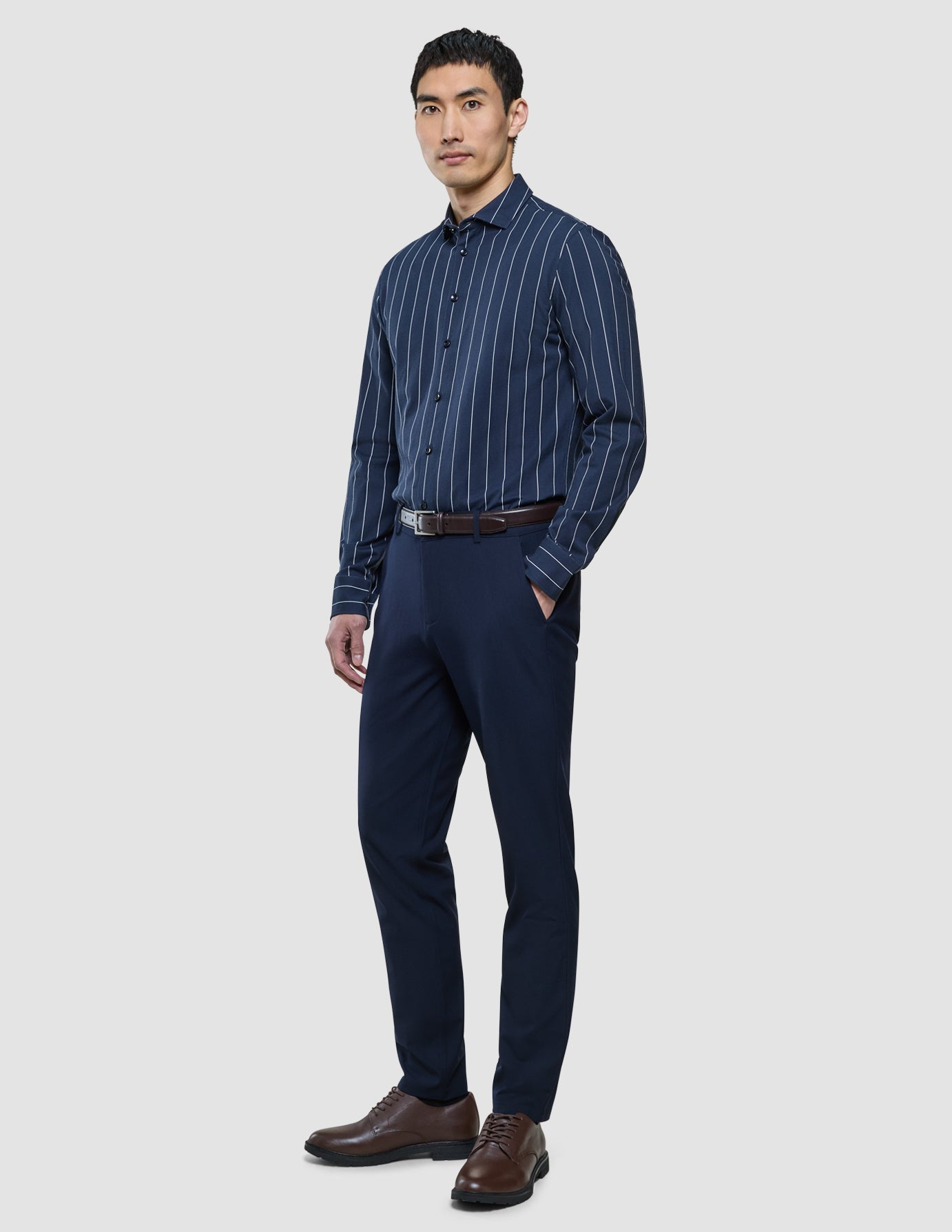 Classic Shirt Midnight Pinstripes Regular