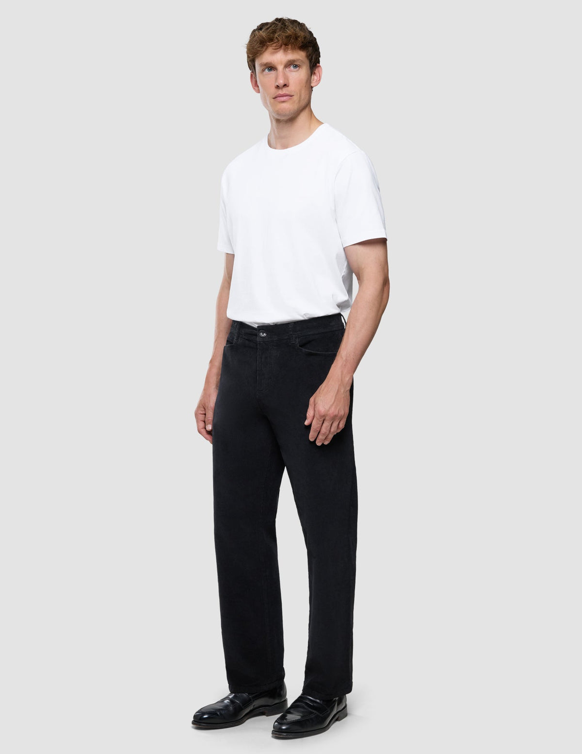 Corduroy Pants Relaxed Fit Black