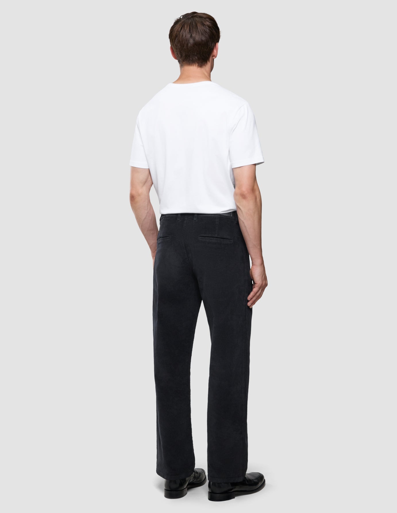 Corduroy Pants Relaxed Fit Black