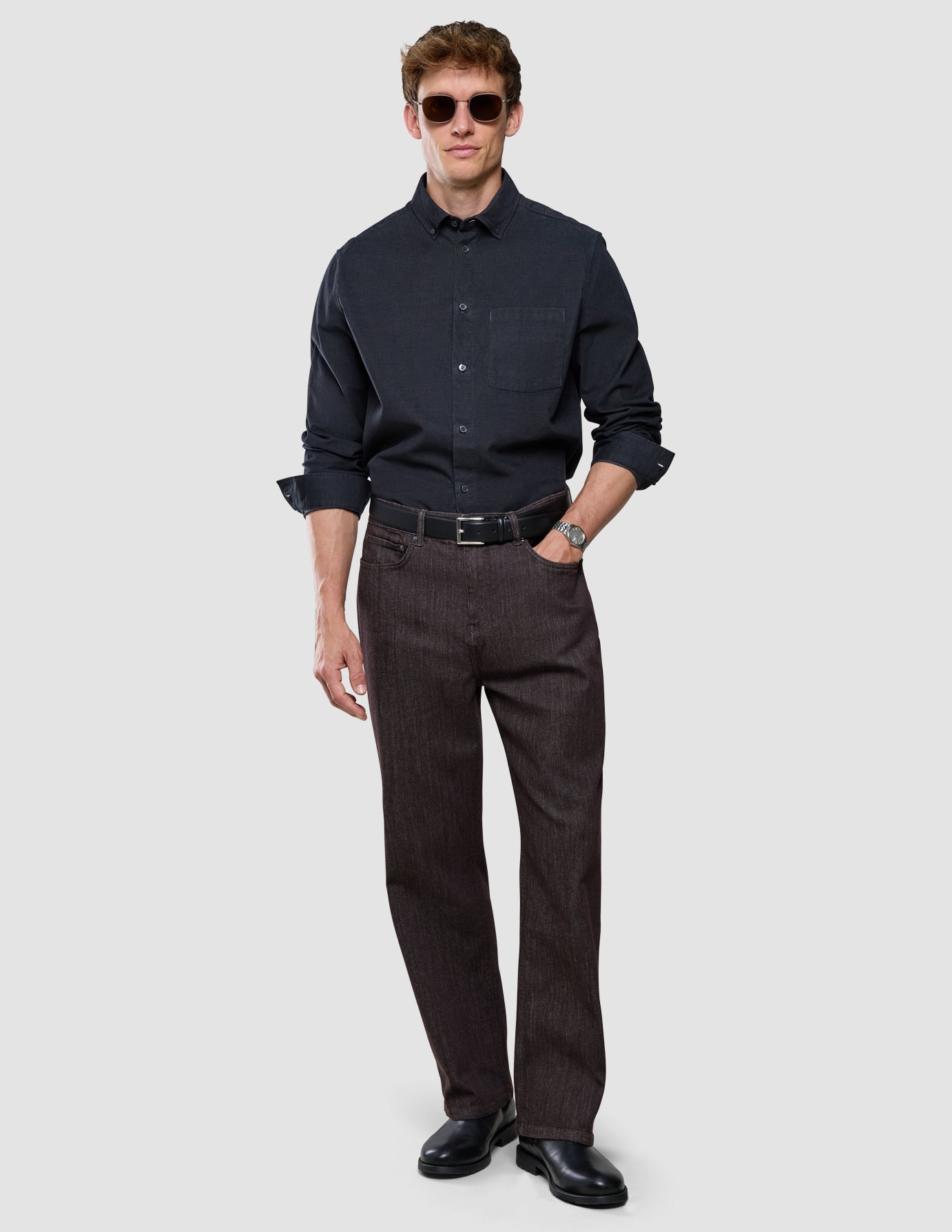Corduroy Shirt Dark Grey