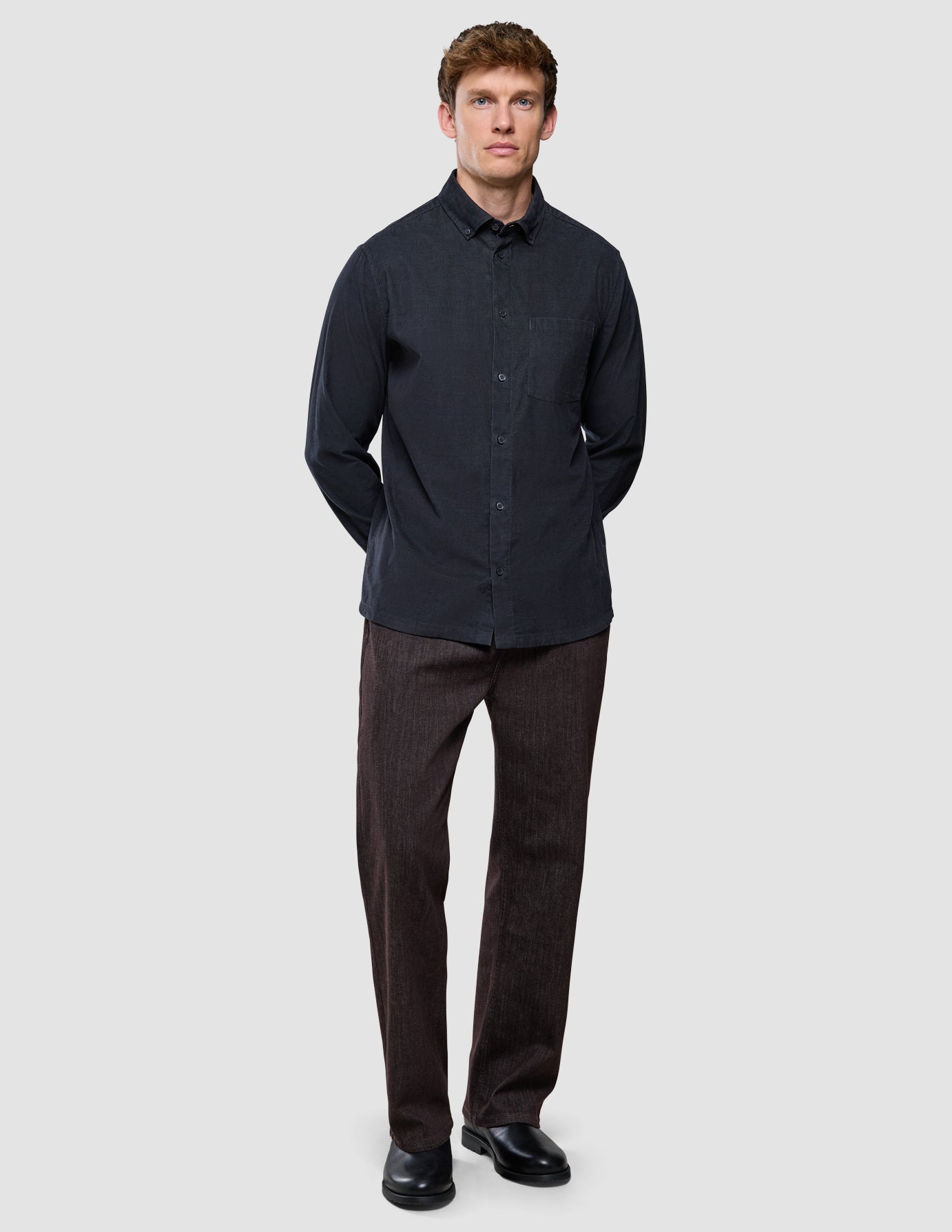 Corduroy Shirt Dark Grey