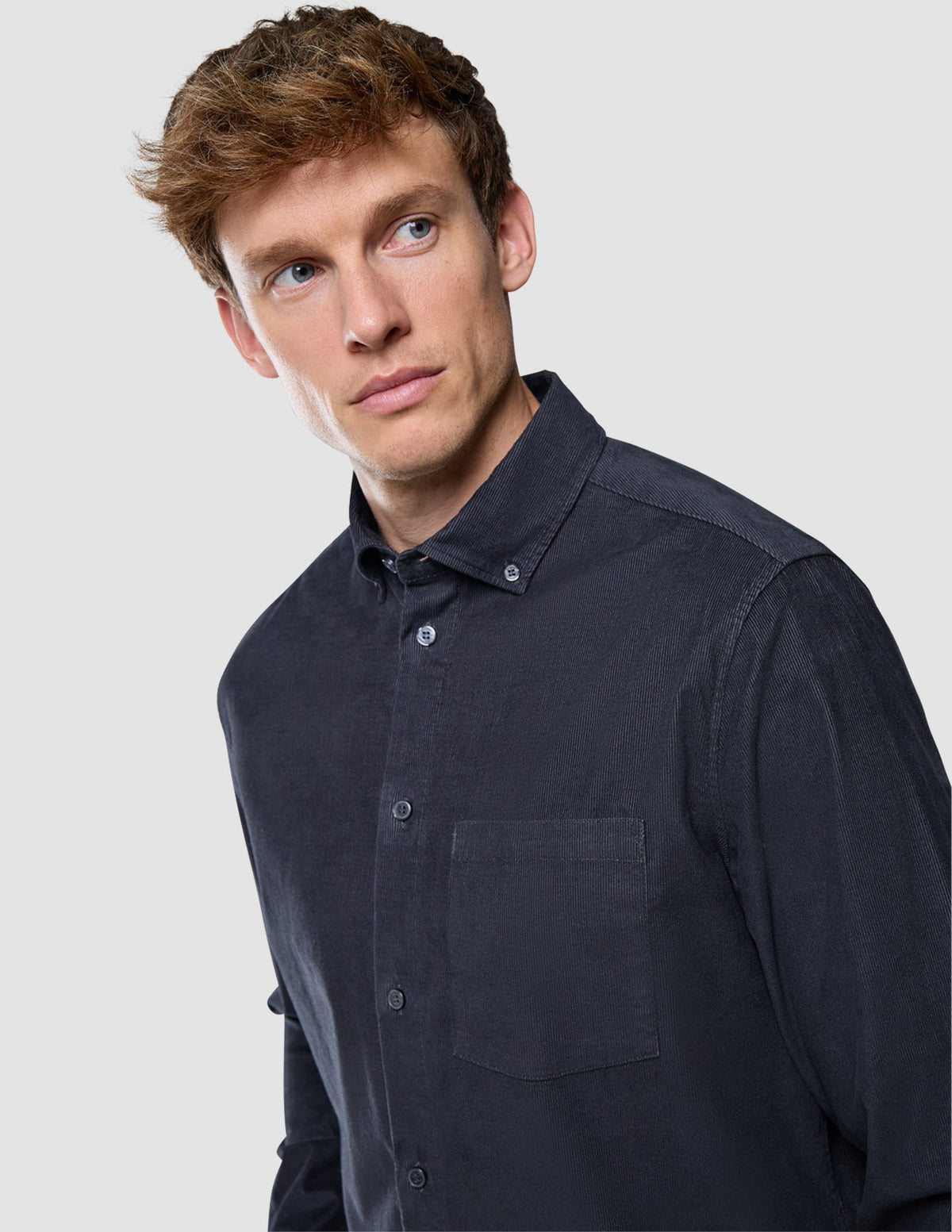 Corduroy Shirt Dark Grey