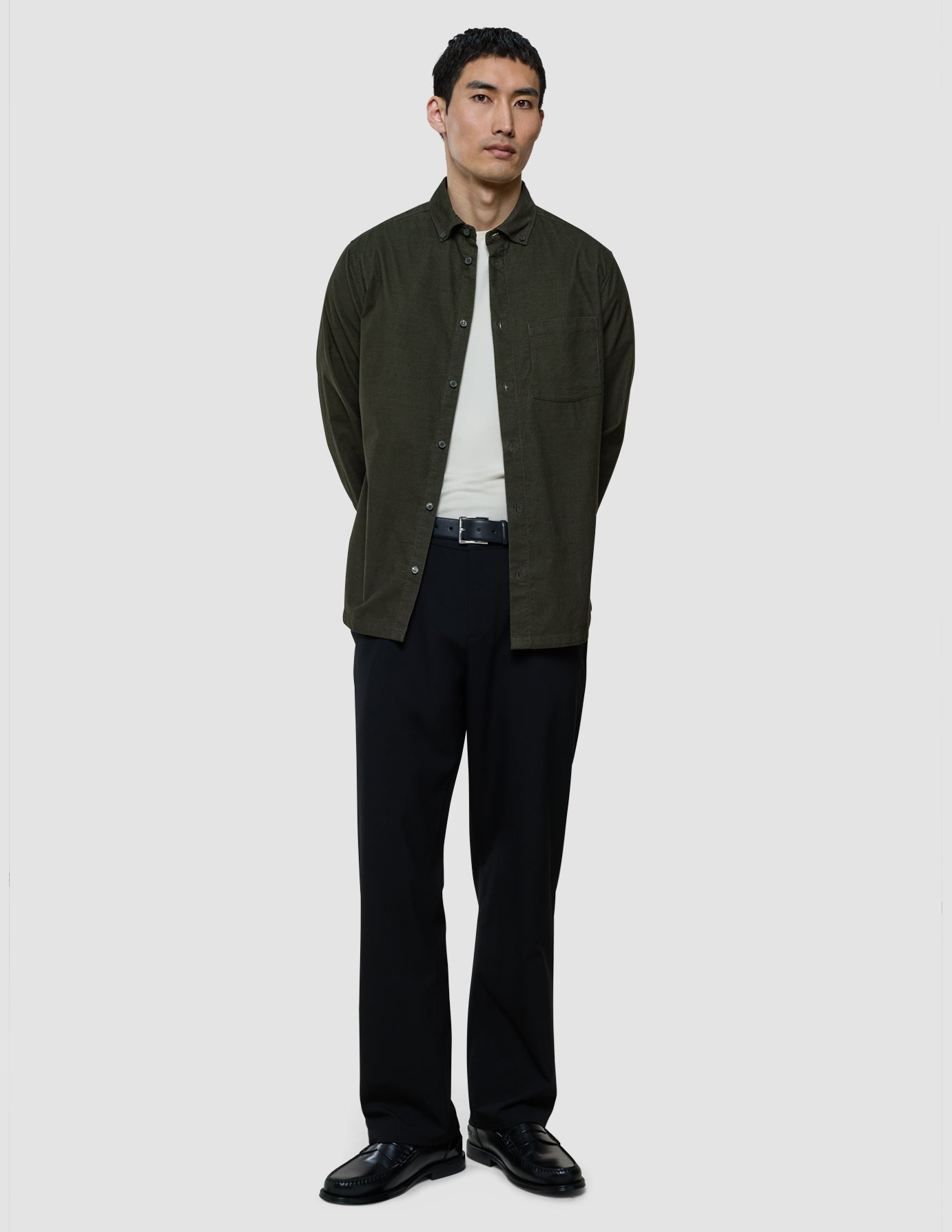Corduroy Shirt Nightfall Green