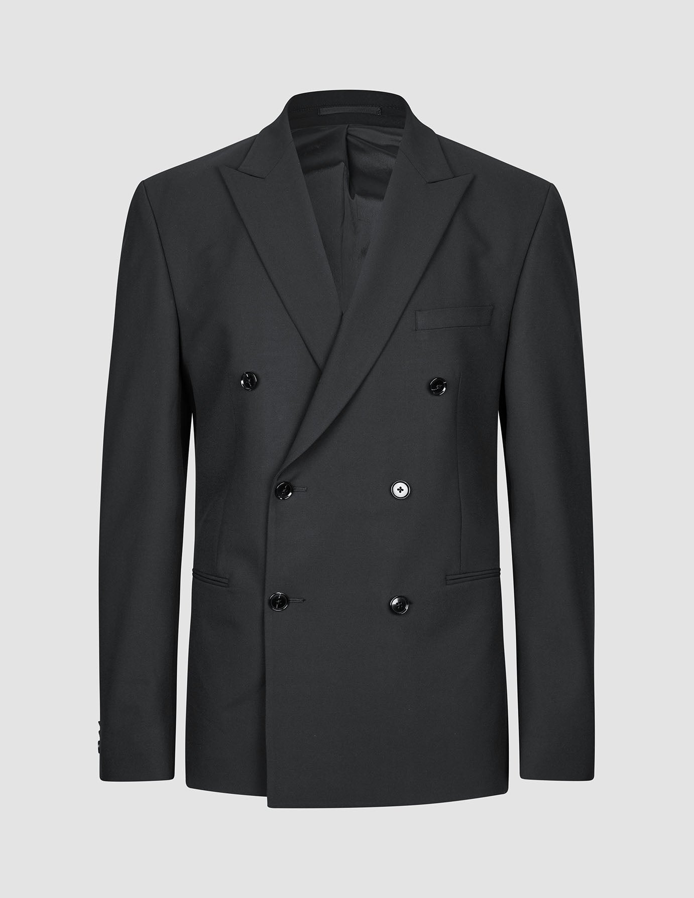 Double Breasted Essential Blazer Black