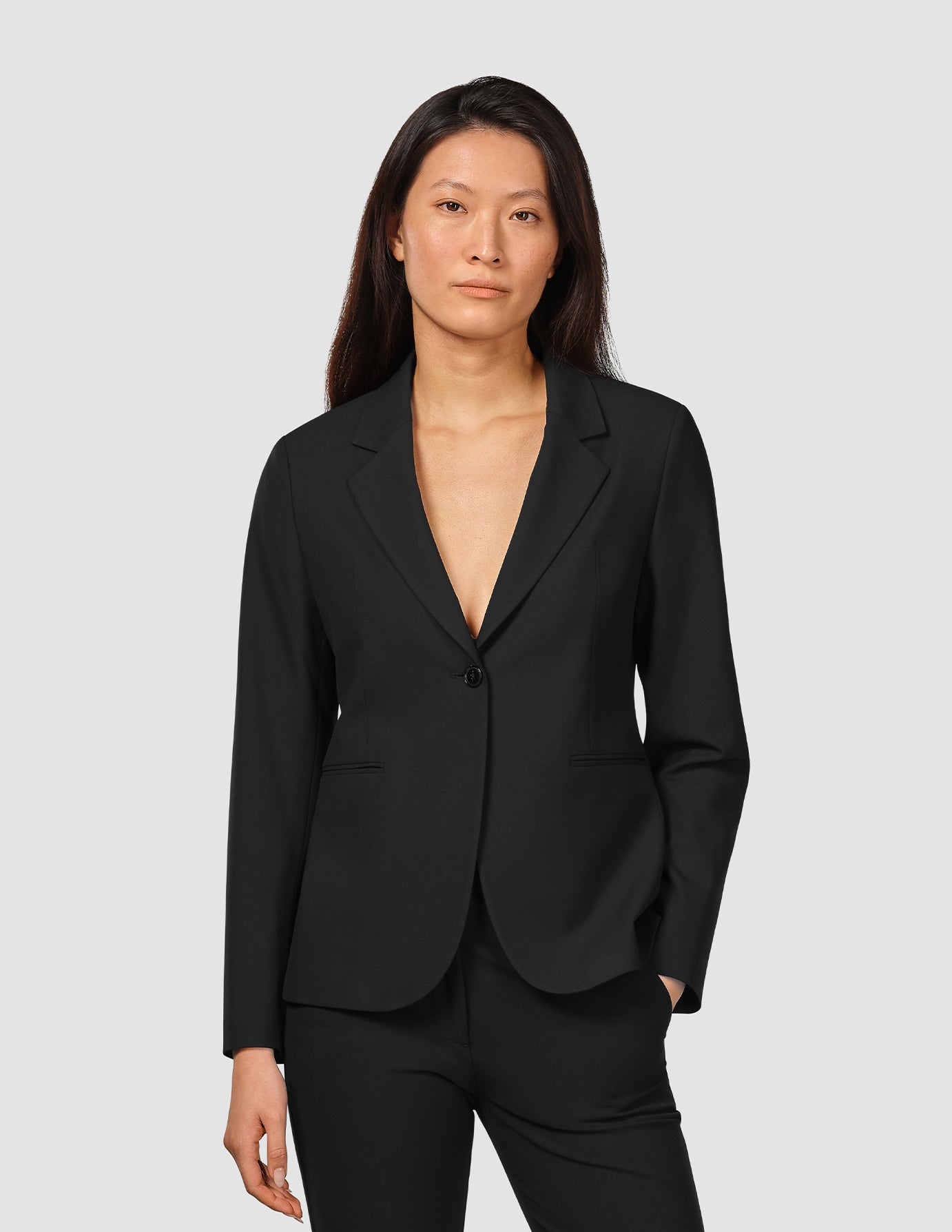 Women Ease Fitted Blazer Black