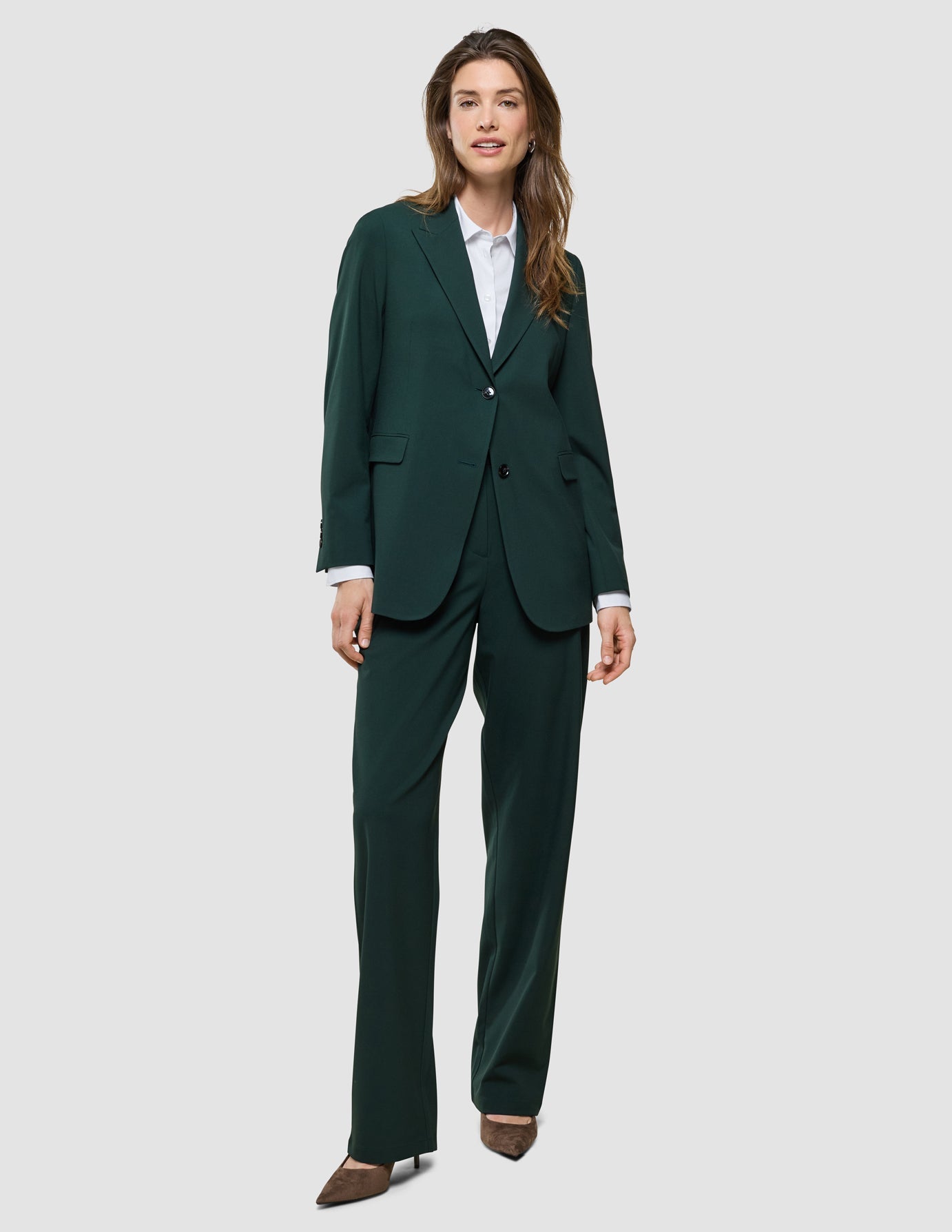 Women Ease Pants Straight Evergreen