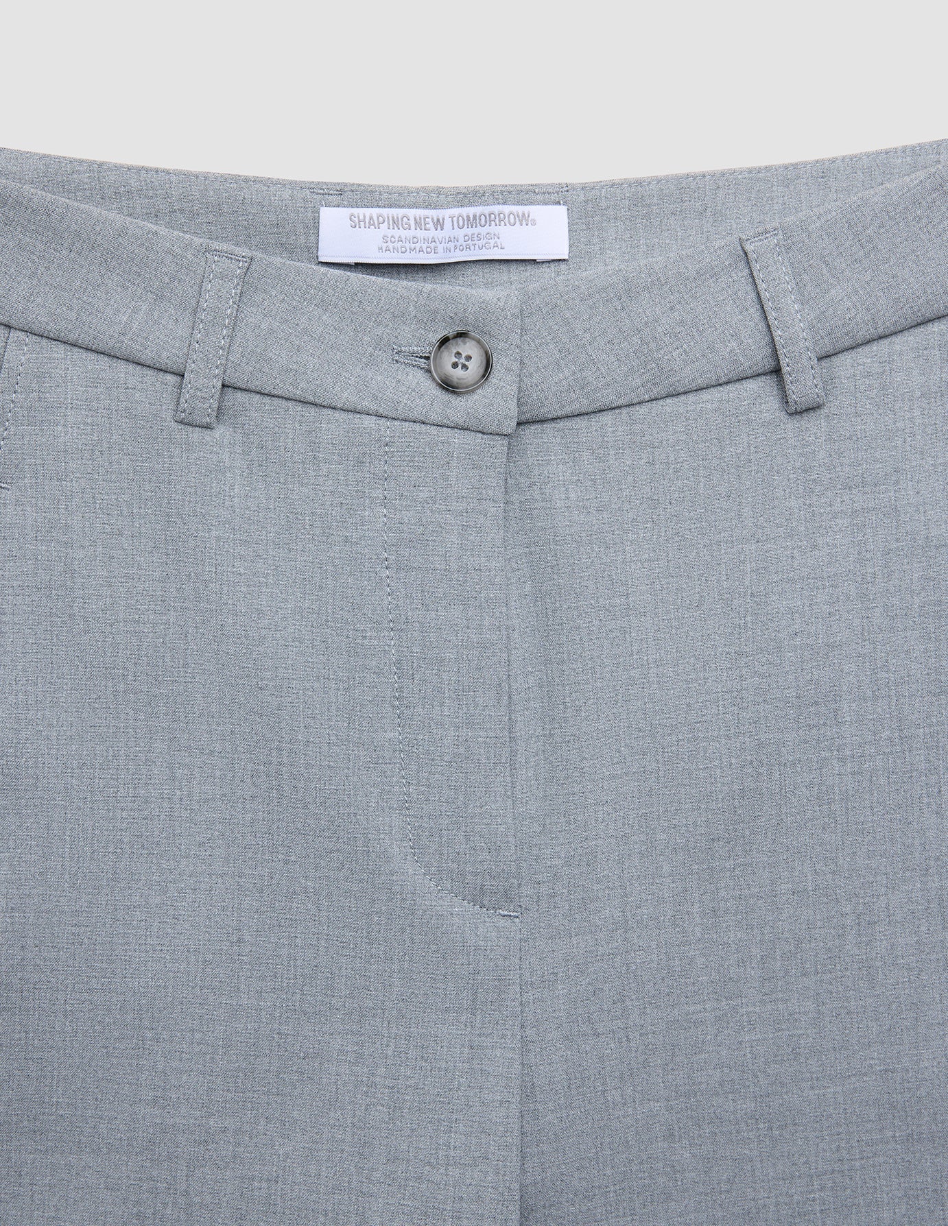 Women Ease Pants Straight Steel Melange