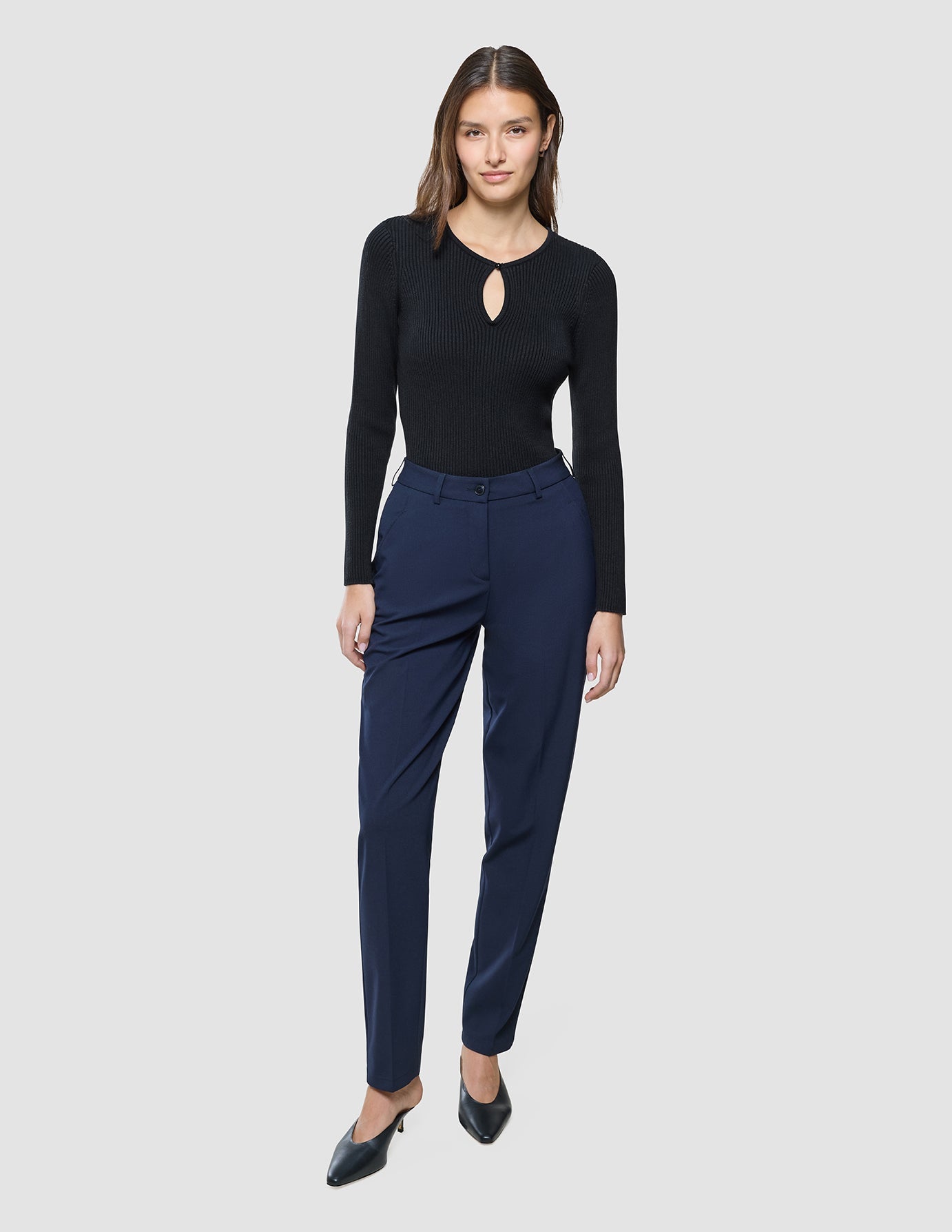 Women Ease Pants Tapered Blue Nights