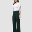 Women Ease Pants Wide Evergreen