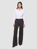 Women Ease Pants Wide Mocha Melange
