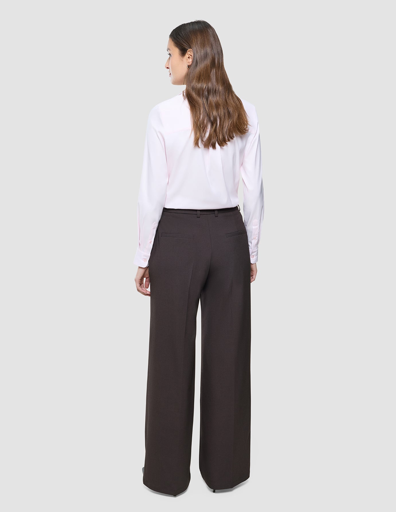 Women Ease Pants Wide Mocha Melange