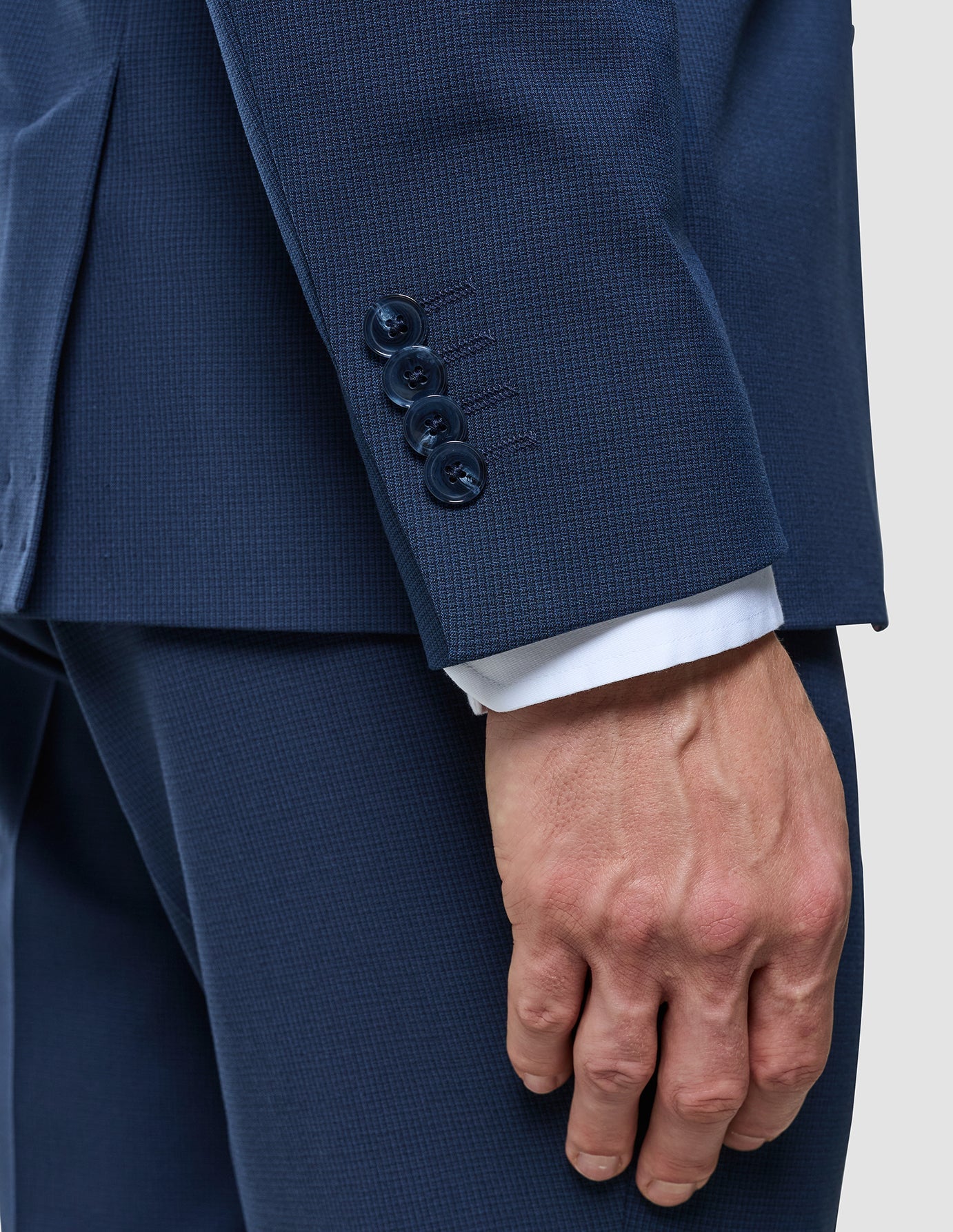 Essential Blazer Slim Navy Checks