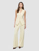 Women Essential Long Vest Misty Yellow