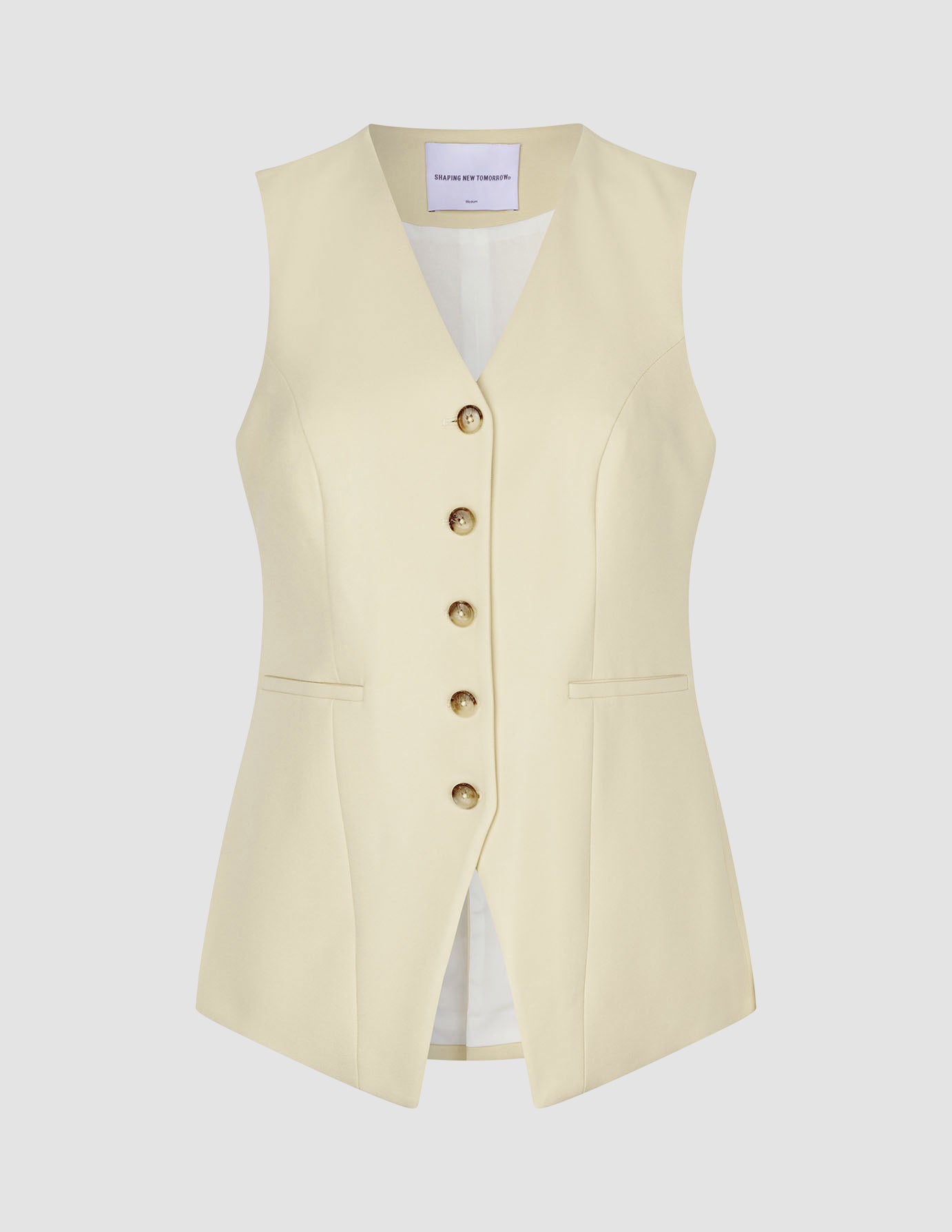 Women Essential Long Vest Misty Yellow
