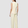 Women Essential Long Vest Misty Yellow