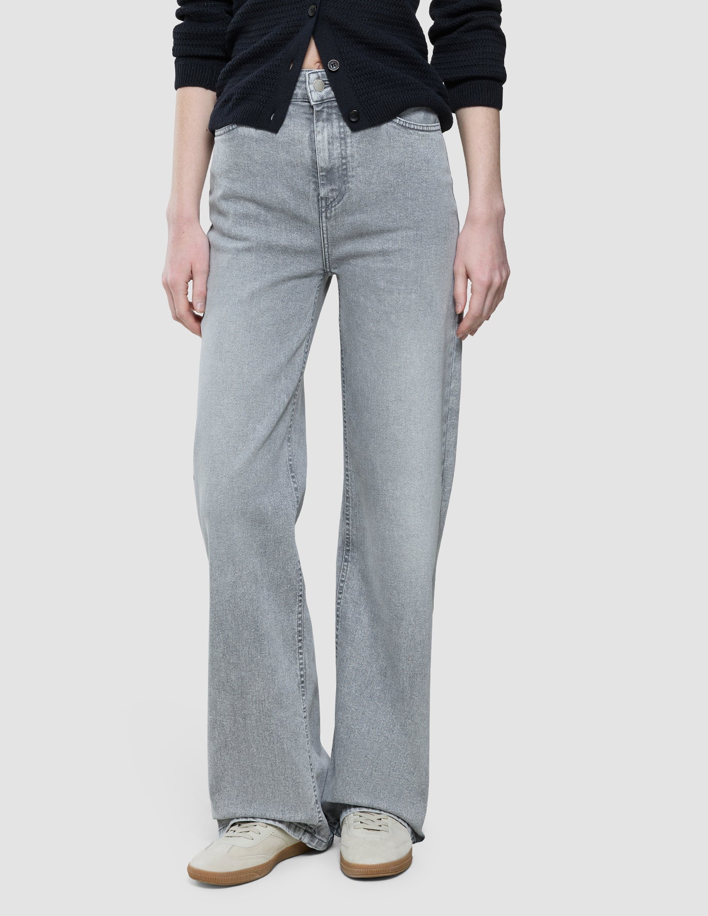 Women's Classic Jeans Relaxed Light Grey Washed