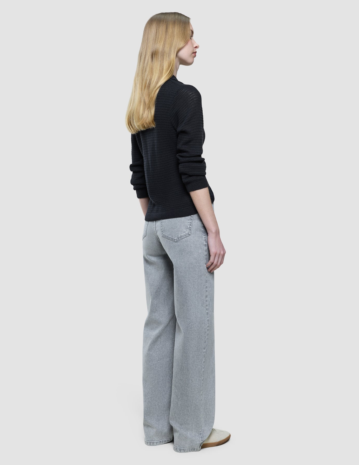 Women's Classic Jeans Relaxed Light Grey Washed