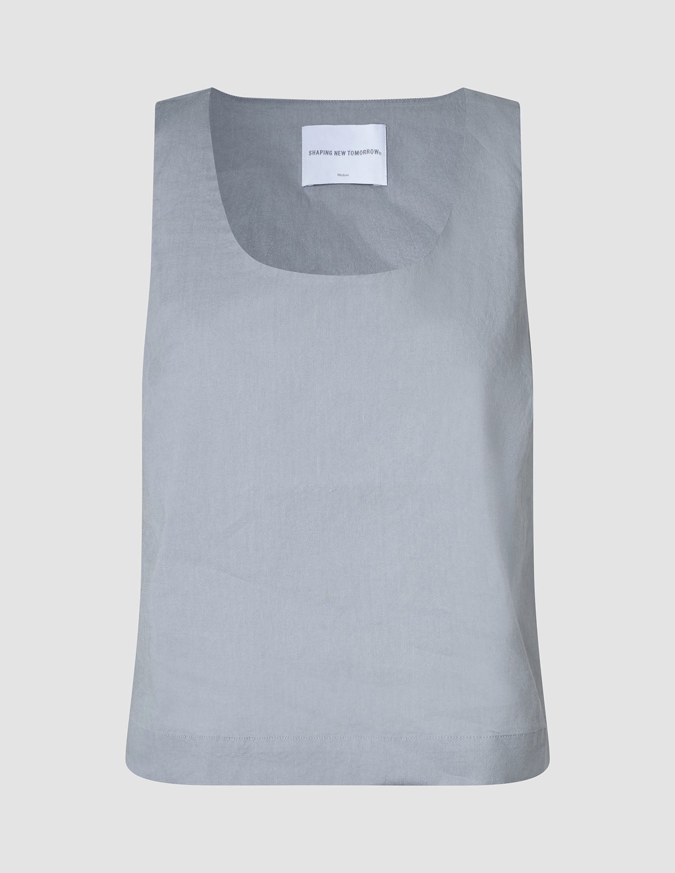 Women Linen Top Stone Grey