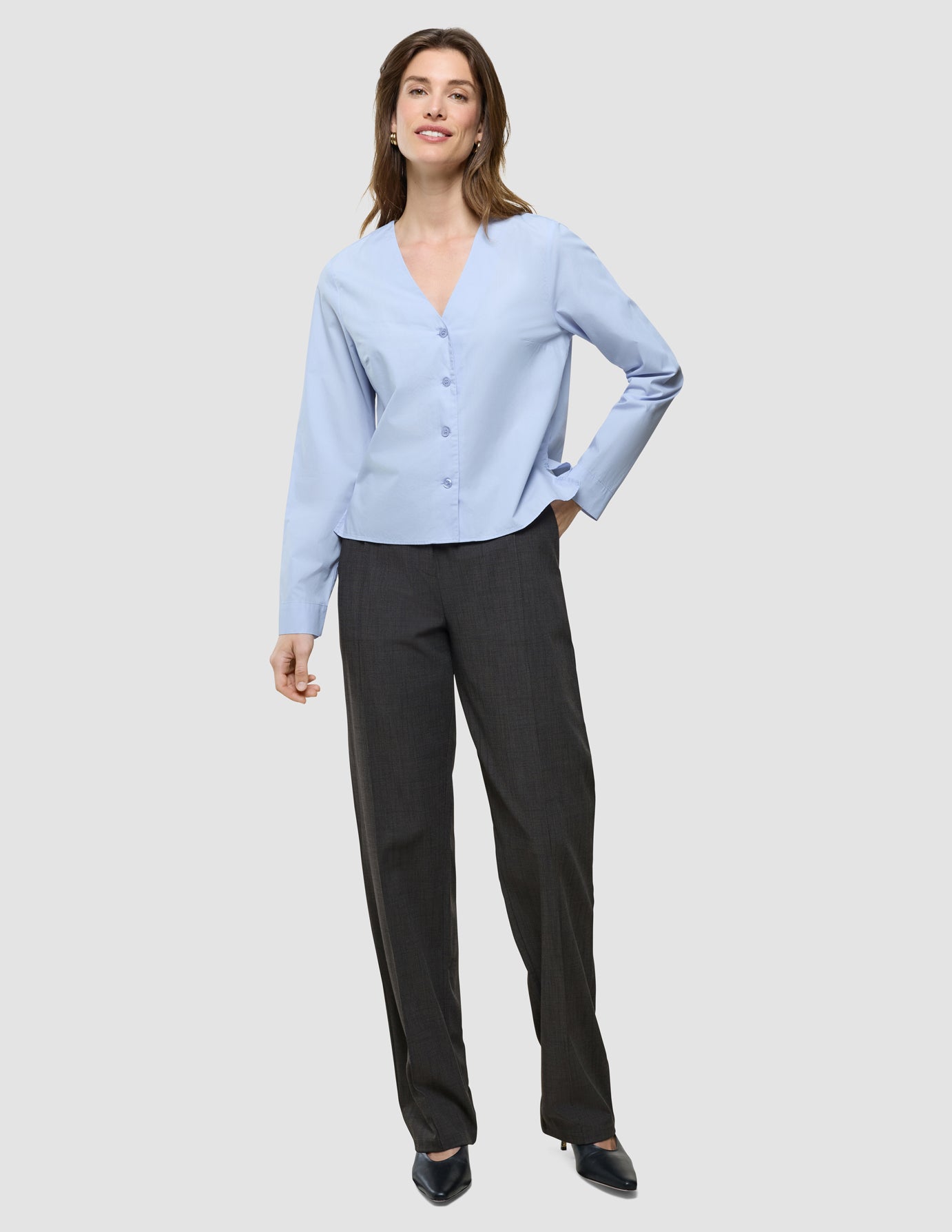 Madison Blouse Powder Blue
