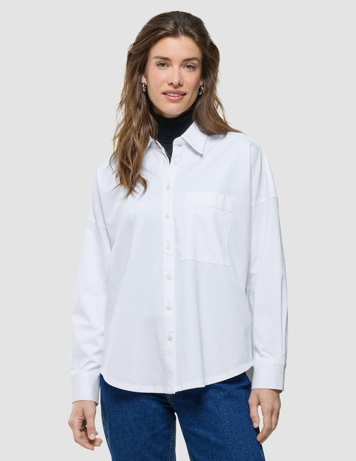 Oversized Long Sleeve Shirt White