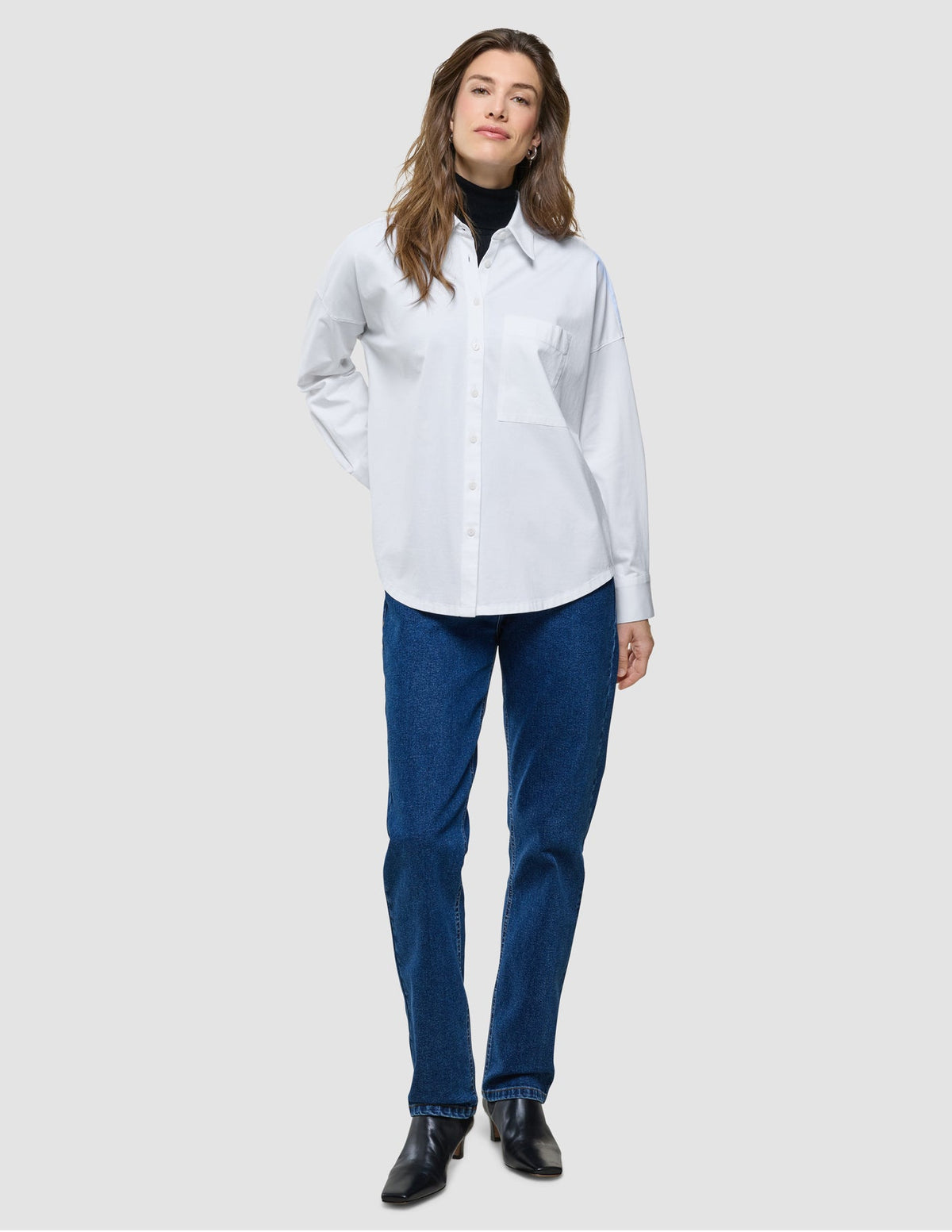 Oversized Long Sleeve Shirt White
