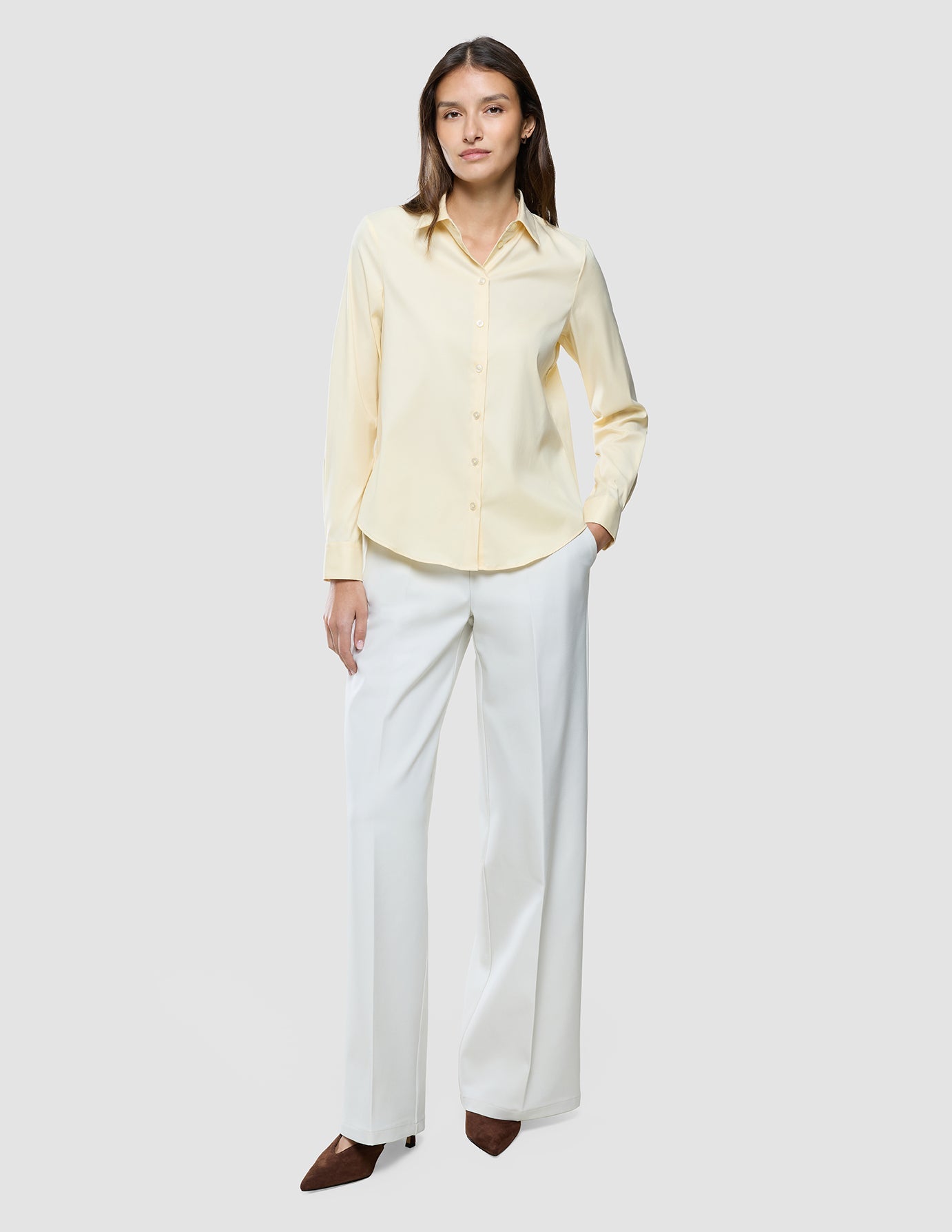 Women Oxford Shirt Misty Yellow Regular