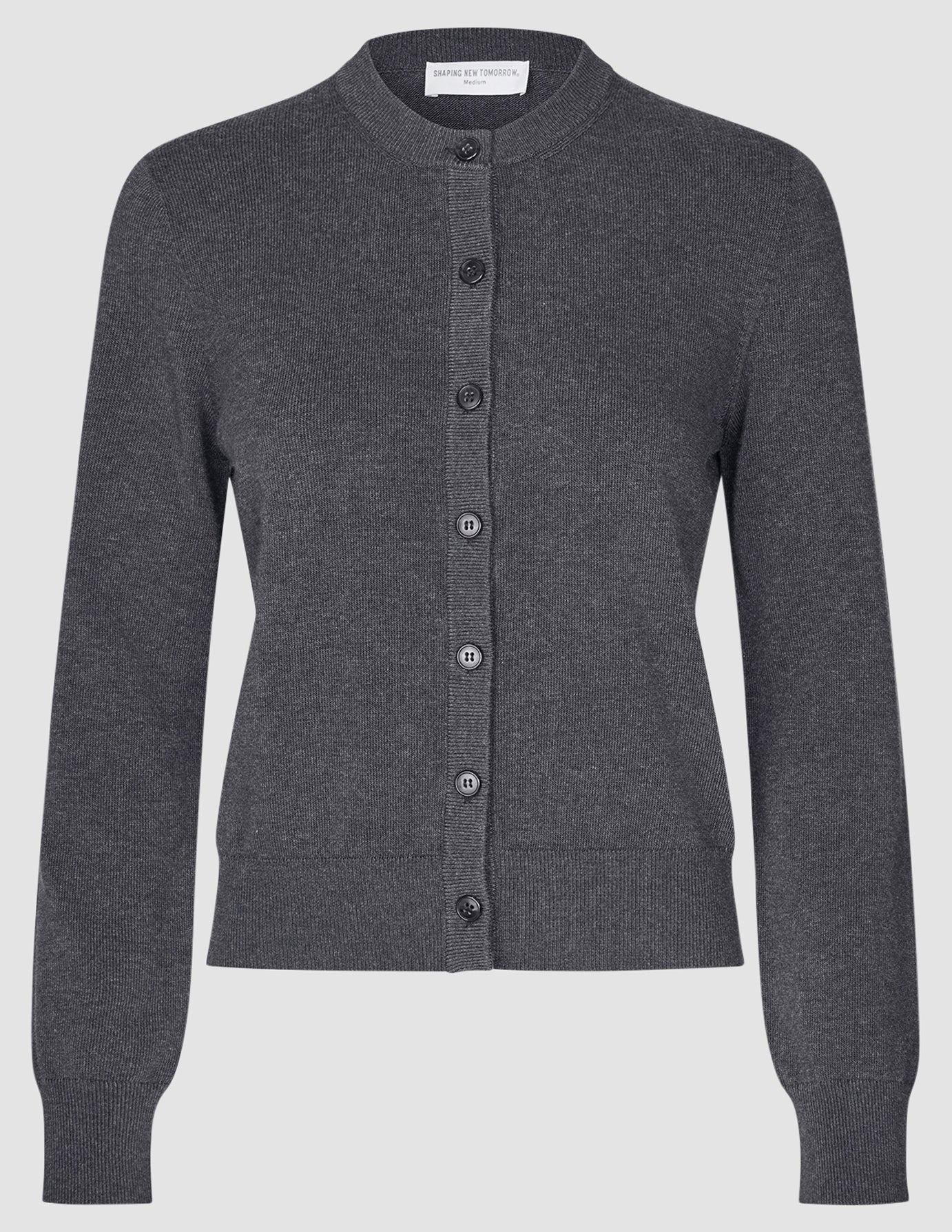 Women Quinn Crewneck Cardigan Cool Brown